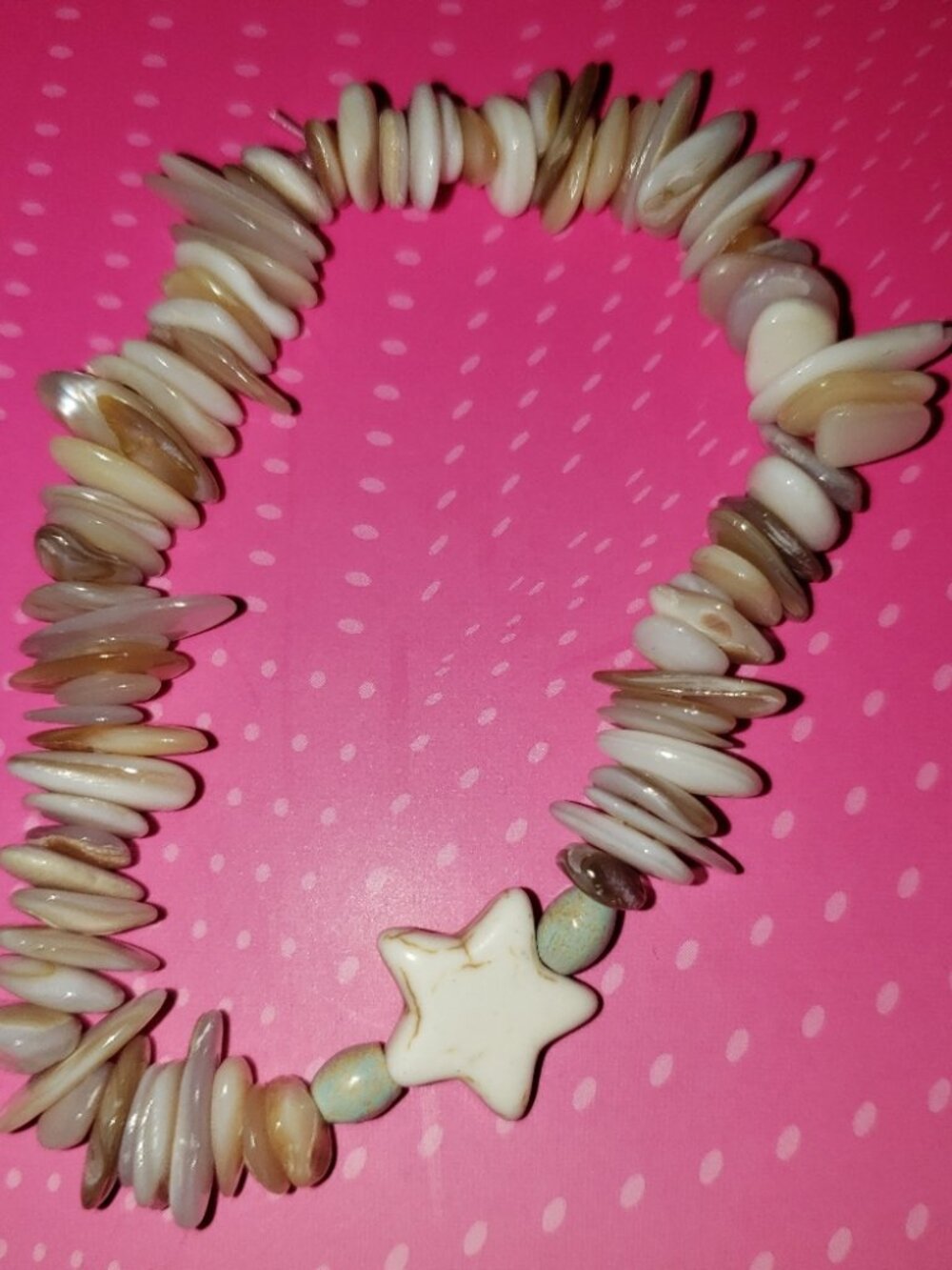 Beach stone star bracelet